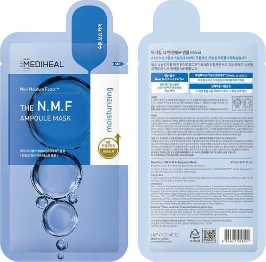 Mediheal NMF Aquaring Ampoule Sheet Mask — Pack of 10